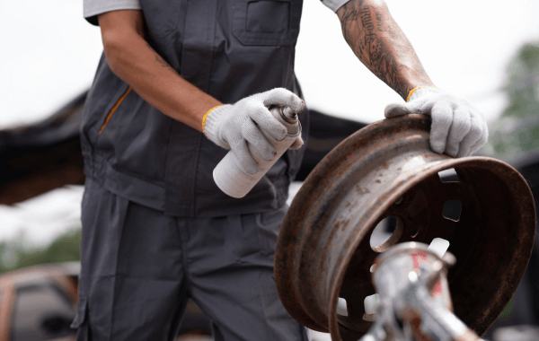 Car Wash Worker Applying Ceramic Nano Coating