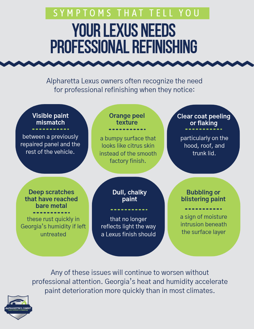 Symptoms That Tell You Your Lexus Needs Professional Refinishing
